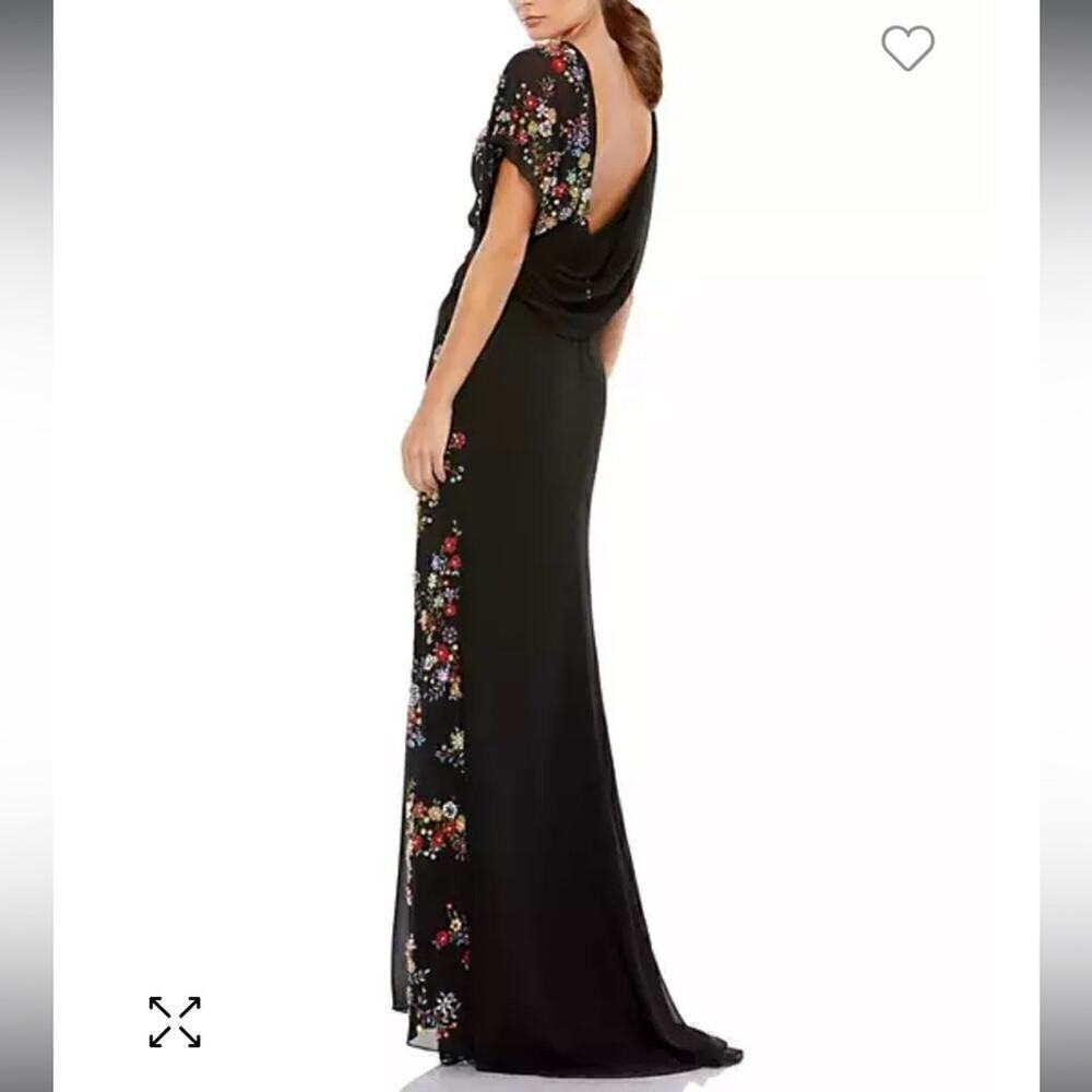 New ▶️ MAC DUGGAL ◀️ FAUX WRAP MULTI COLORED BEADED FLORAL GOWN 26530. Size 8 - Picture 3 of 17
